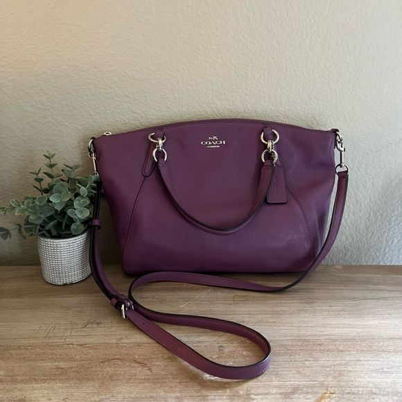 Coach Handbags - EUC Purple Coach Mini Kelsey Satchel